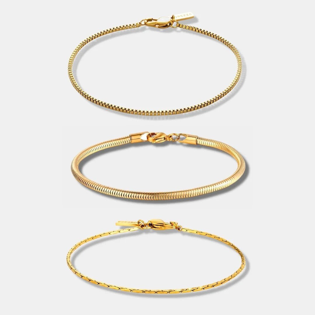 MINIMALIST GOLD BRACELETS BUNDLE - Orezza Jewelry