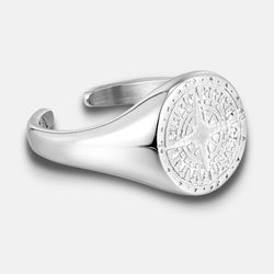 "COMPASS" SIGNET RING - Orezza Jewelry