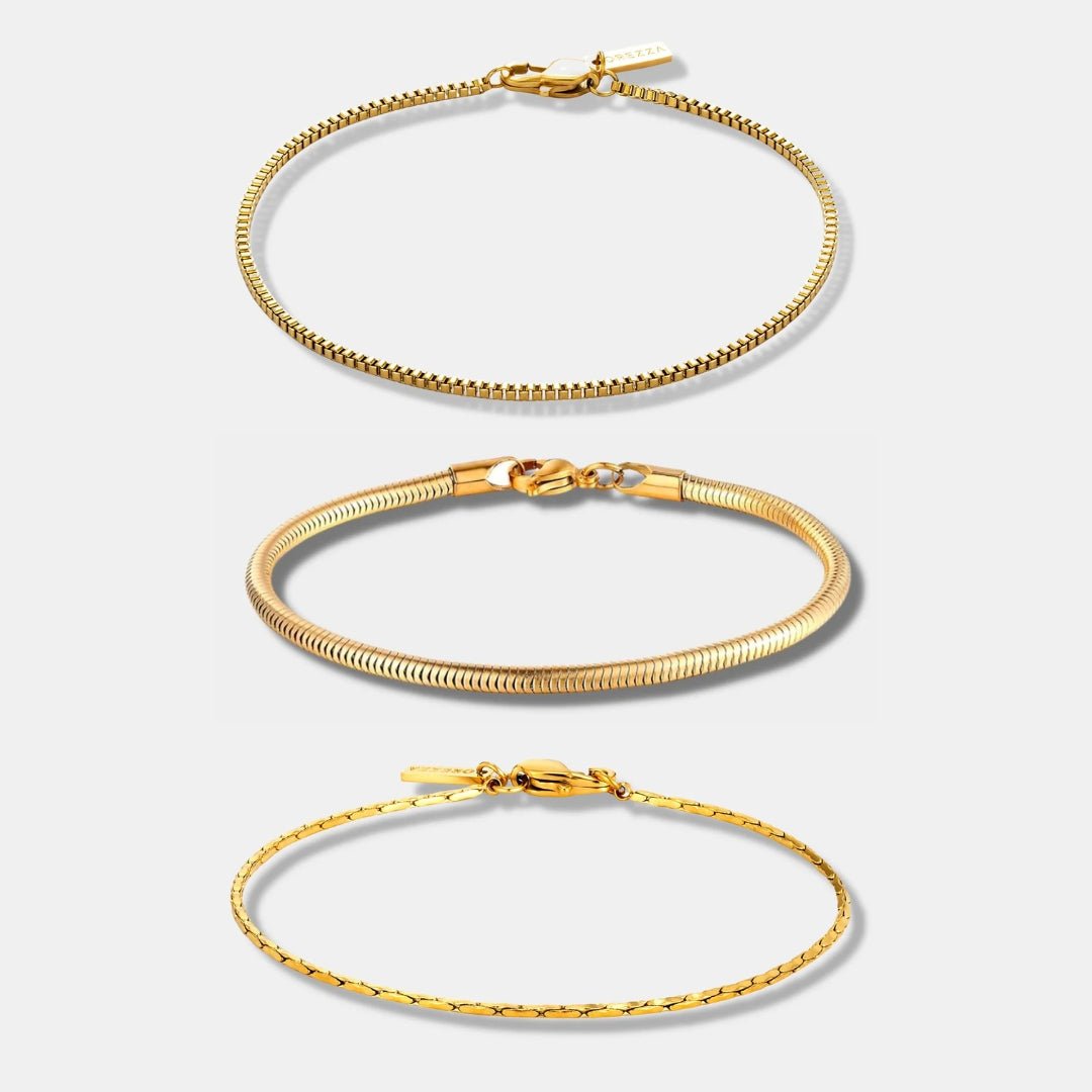 MINIMALIST GOLD BRACELETS BUNDLE - Orezza Jewelry