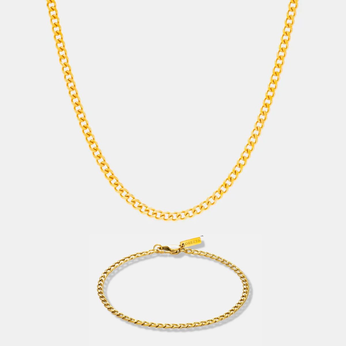 GOLD CUBAN CHAIN BUNDLE - Orezza Jewelry