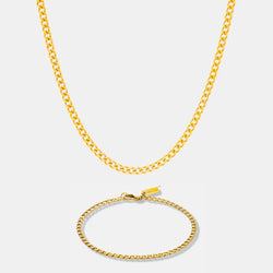 GOLD CUBAN CHAIN BUNDLE (SAVE 20%) - Orezza Jewelry