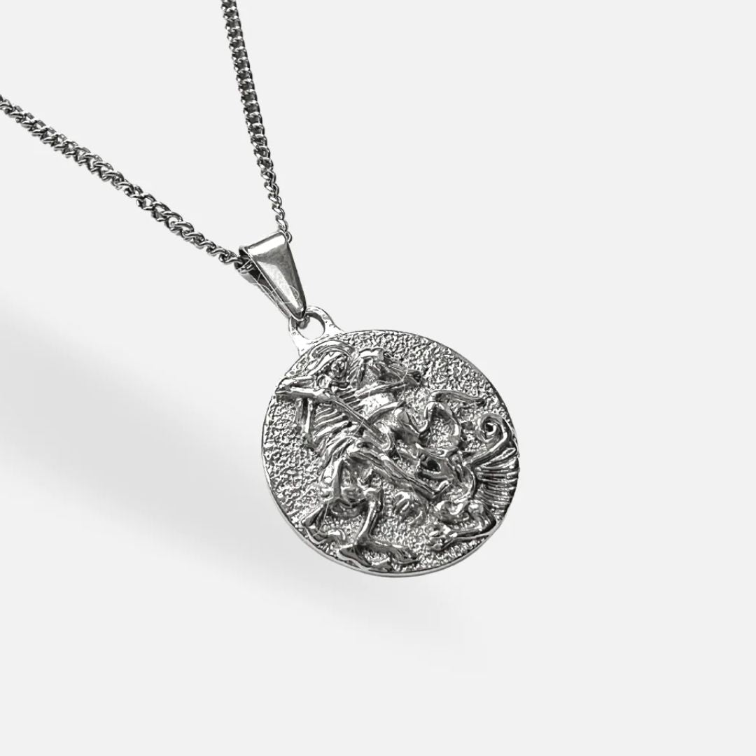 "ST GEORGE" SILVER NECKLACE - Orezza Jewelry