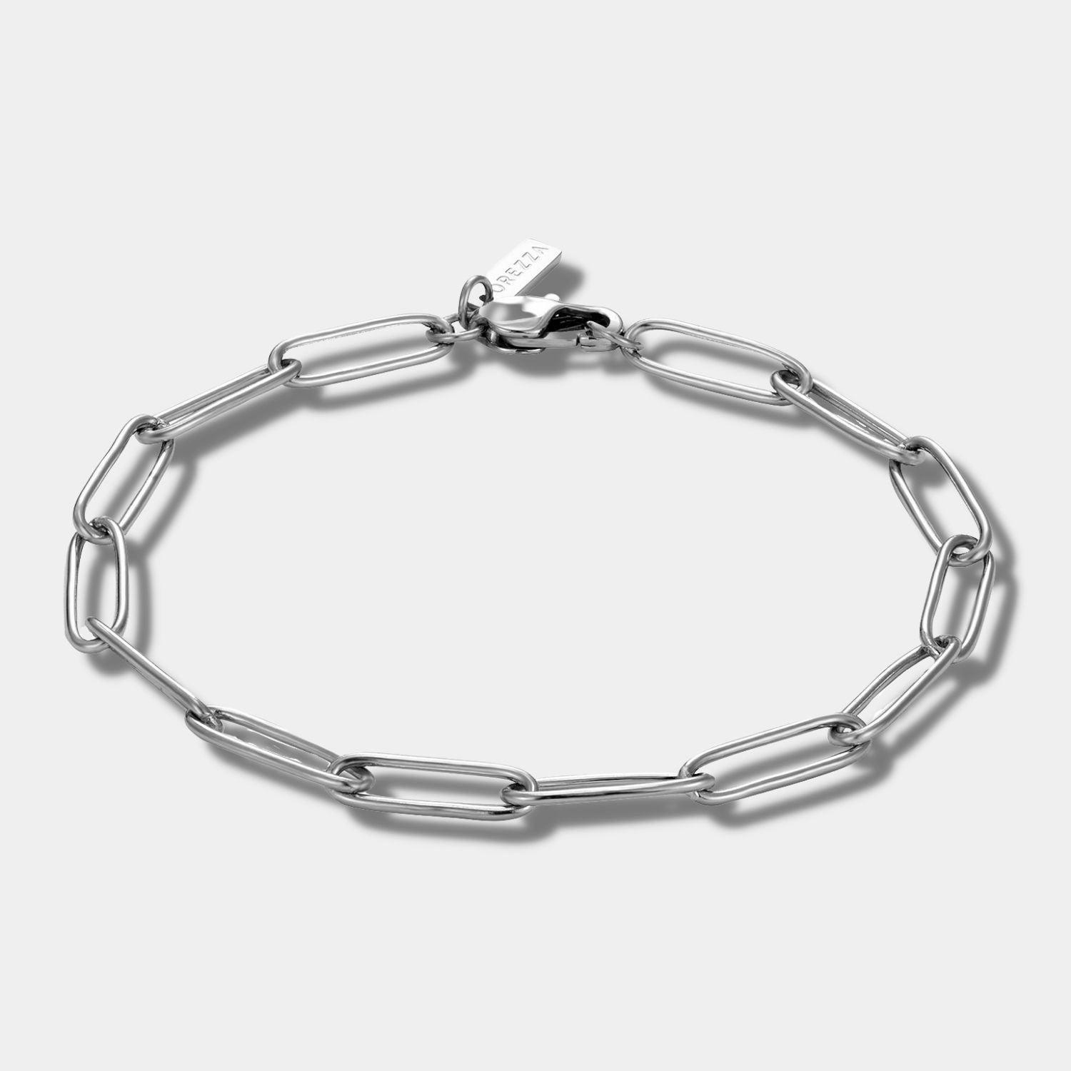 "AMOZZO" SILVER PAPERCLIP CHAIN BRACELET - Orezza Jewelry