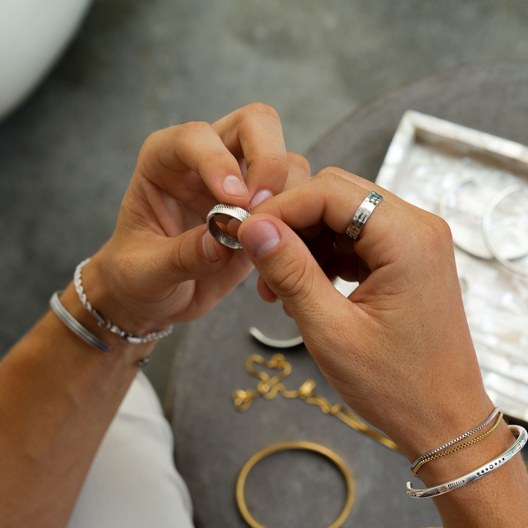 "PIAZZA" FEATHER RING - Orezza Jewelry