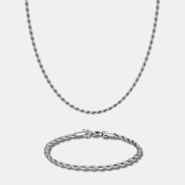 SILVER ROPE CHAIN BUNDLE (SAVE 20%) - Orezza Jewelry