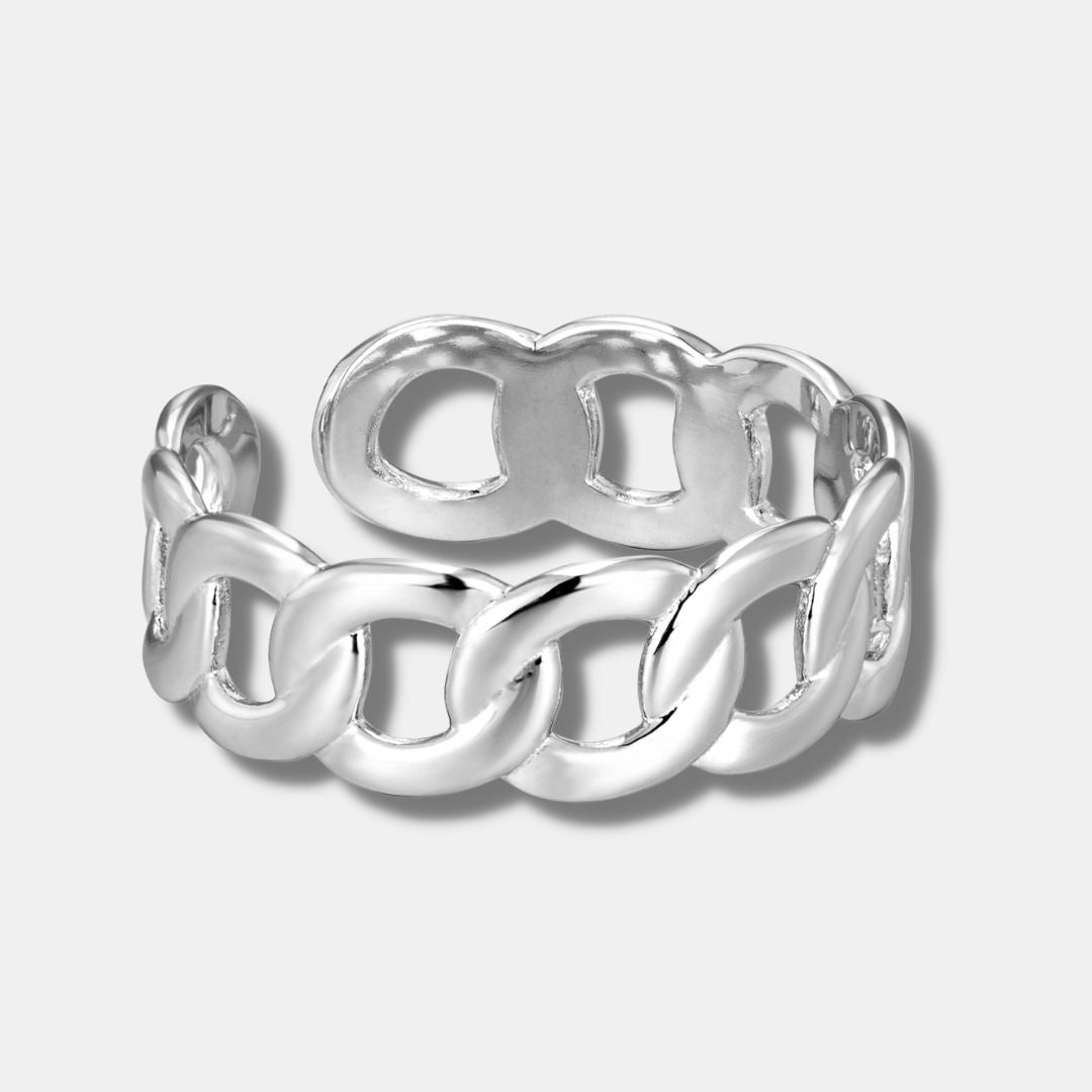 BAGUE CUBAINE EN ARGENT "ARUZZO"