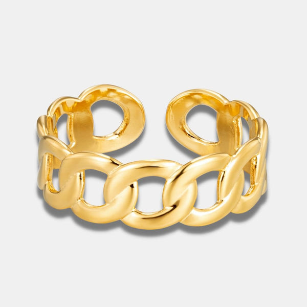 "ARUZZO" GOLD CUBAN RING - Orezza Jewelry