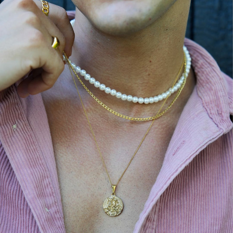 "ST GEORGE" GOLD NECKLACE - Orezza Jewelry