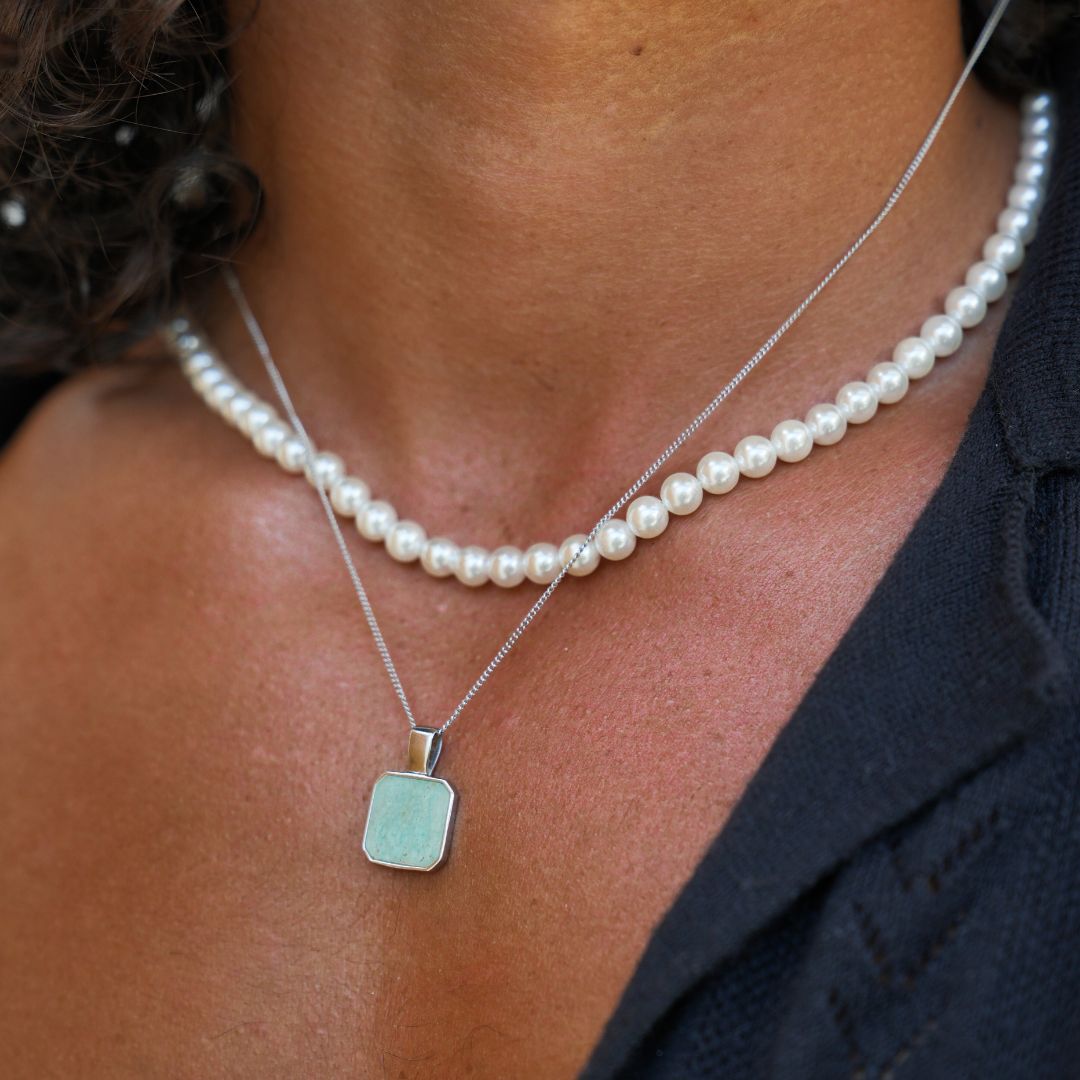 "AMAZONITE" NECKLACE - Orezza Jewelry