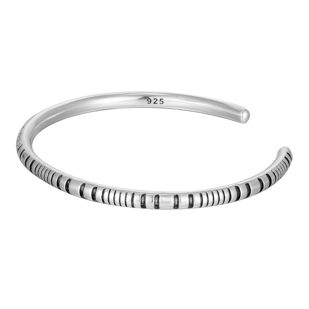 "TAORMINA" SILVER CUFF BRACELET - Orezza Jewelry