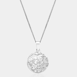 silver lion necklace