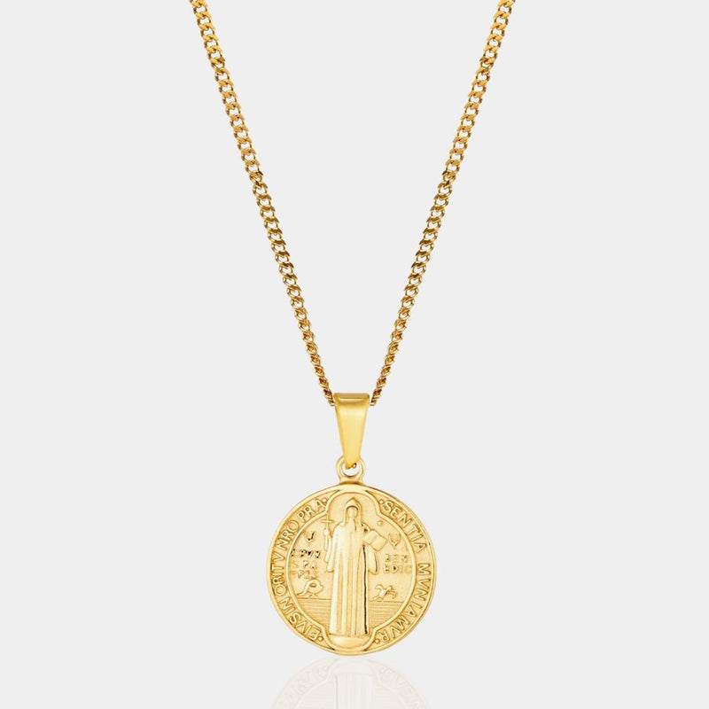 "ST BENEDICT" GOLD NECKLACE - Orezza Jewelry