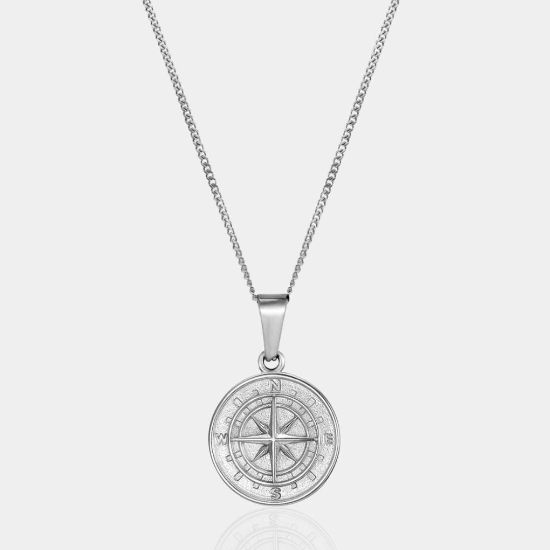 "COMPASS" SILVER NECKLACE - Orezza Jewelry